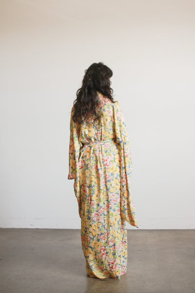 1940s Spring Floral Rayon Kimono