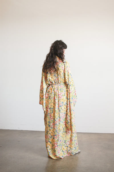 1940s Spring Floral Rayon Kimono