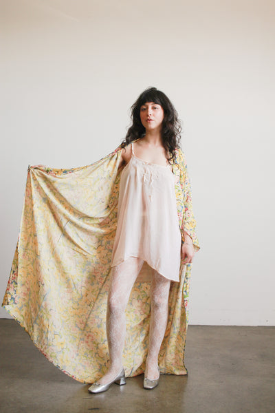 1940s Spring Floral Rayon Kimono