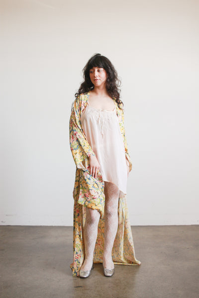 1940s Spring Floral Rayon Kimono