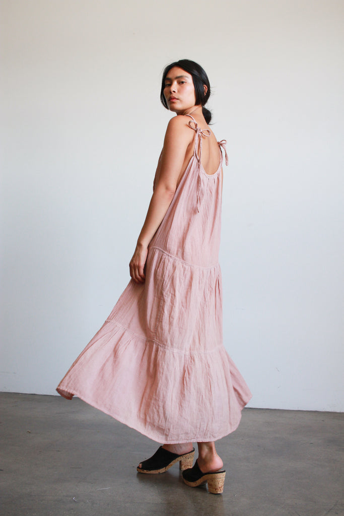 Oaxacan Cotton Gauze Tiered Halter Dress – Blossom Vintage