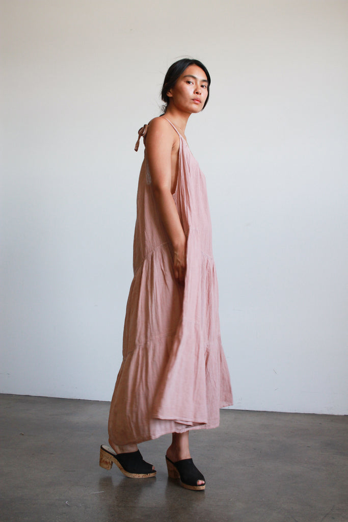 Oaxacan Cotton Gauze Tiered Halter Dress Blossom Vintage Oaxacan Cotton Gauze Tiered Halter Dress Blossom Vintage