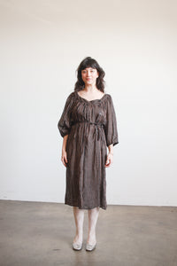 1970s Cacharel Linen Striped Smock Dress 1970s Cacharel Linen Striped Smock Dress