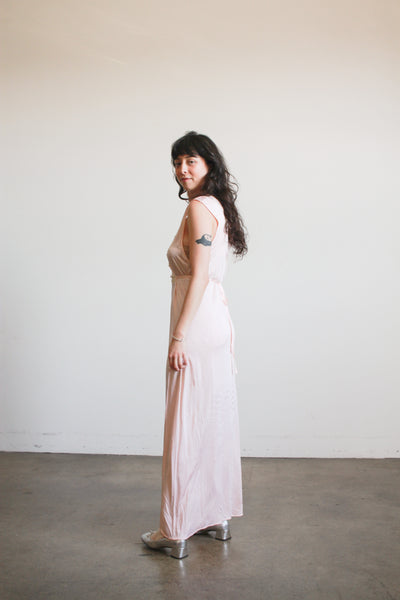 1930s Pink Jersey Knit Nightgown