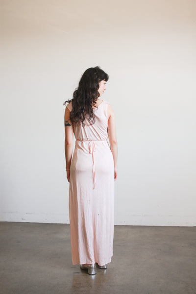 1930s Pink Jersey Knit Nightgown