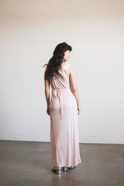 1930s Pink Jersey Knit Nightgown