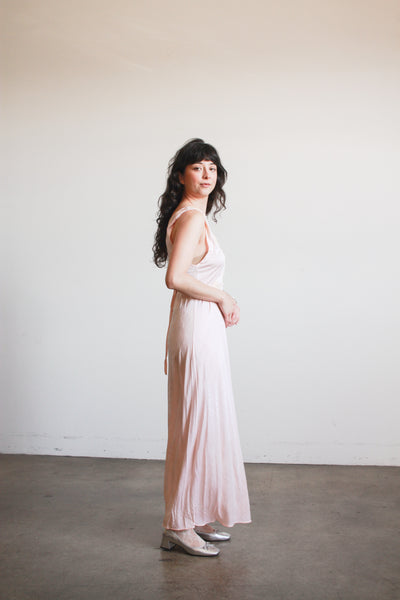 1930s Pink Jersey Knit Nightgown