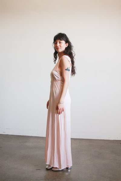 1930s Pink Jersey Knit Nightgown