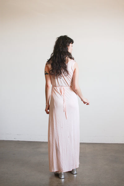 1930s Pink Jersey Knit Nightgown