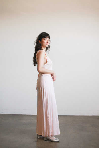 1930s Pink Jersey Knit Nightgown