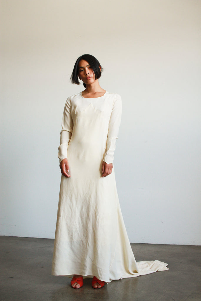 ecru silk dress The Trafalgar Silk Dress