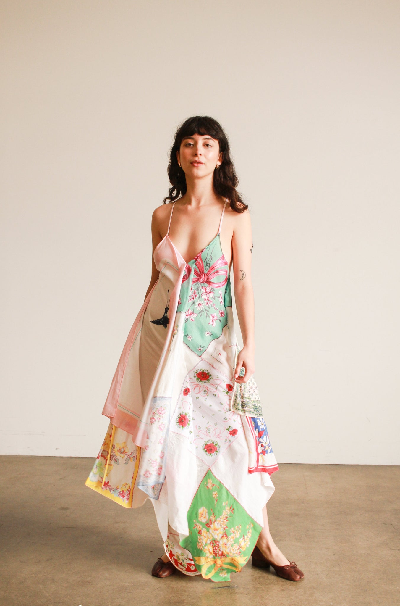 Patchwork Cotton Handkerchief Dress Blossom Vintage Patchwork Cotton Handkerchief Dress Blossom Vintage