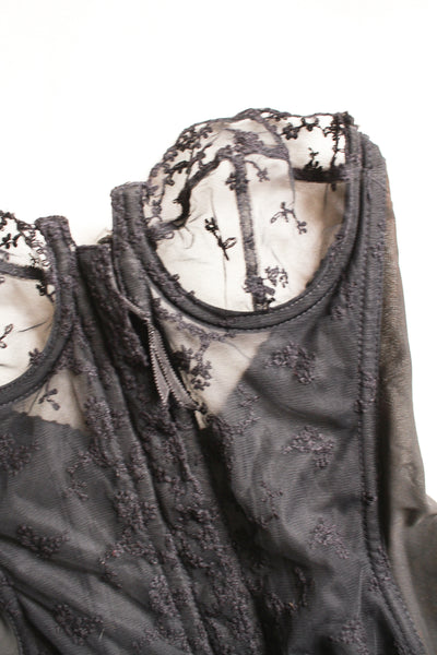1950s Black Lace Corset
