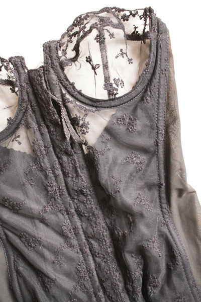 1950s Black Lace Corset