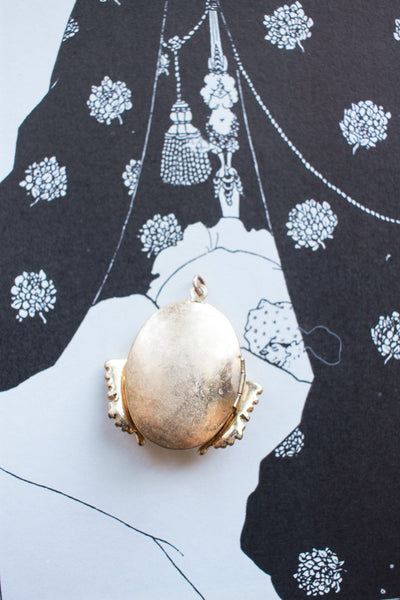 Brass Portals Mask Locket Charm