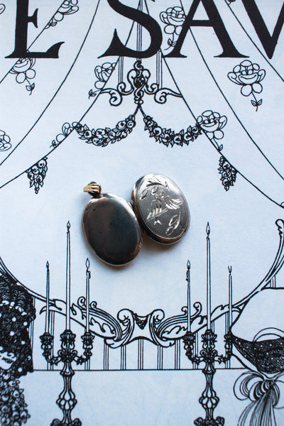 Vintage Loverbirds Locket Charm