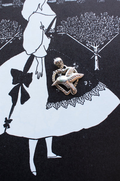 Vintage Silver Hummingbird Charm