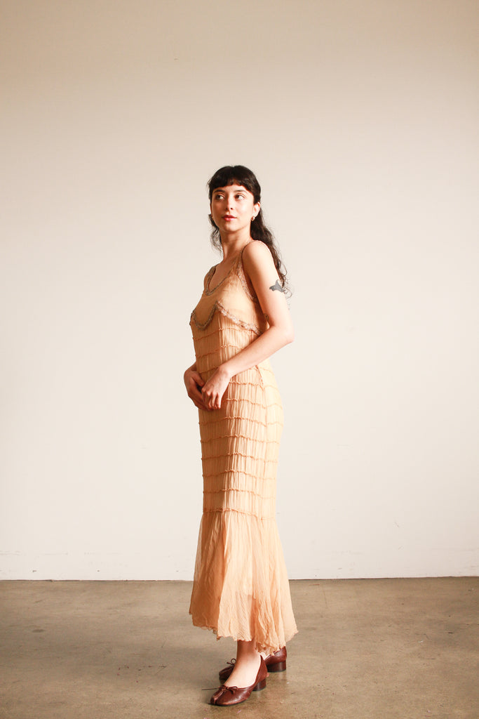 beaded silk chiffon dress Sue Wong Vintage Y2K Beaded Silk Chiffon Dress Very Breezy