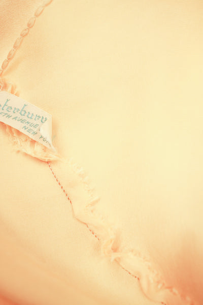 1930s Golden Yellow Silk Bias Dress