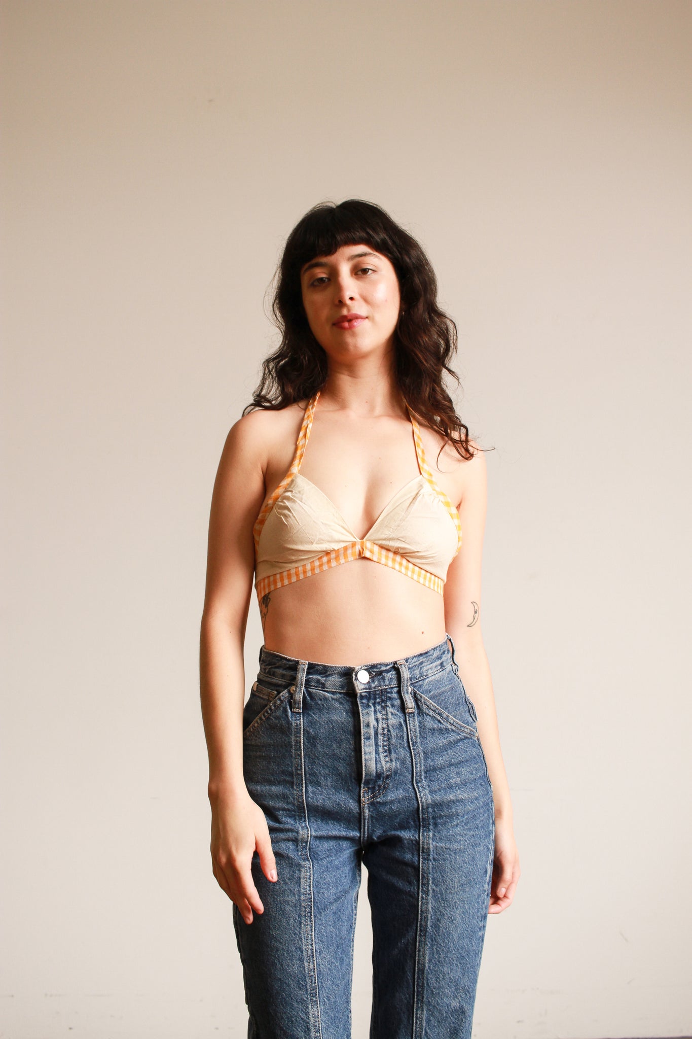 1970s Deadstock Indian Cotton Bikini Top