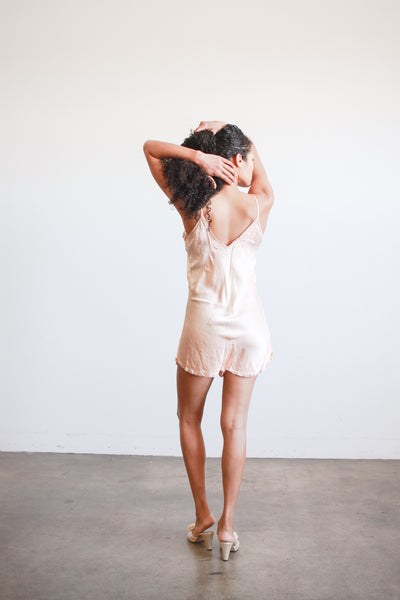 1930s Ballet Pink Silk Step-In