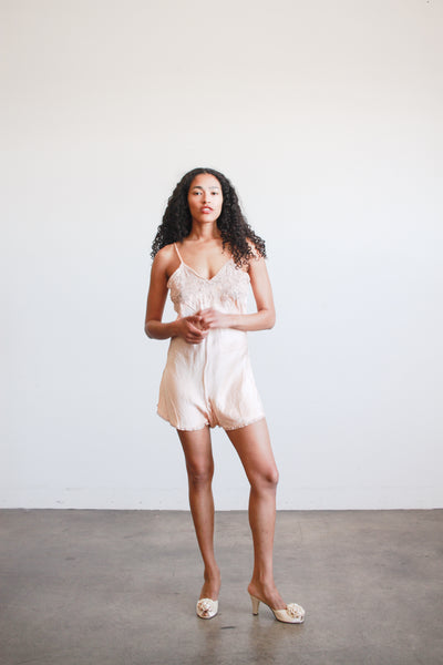 1930s Ballet Pink Silk Step-In