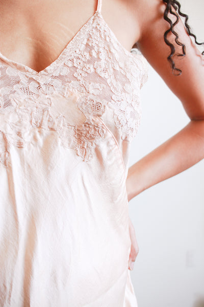 1930s Ballet Pink Silk Step-In