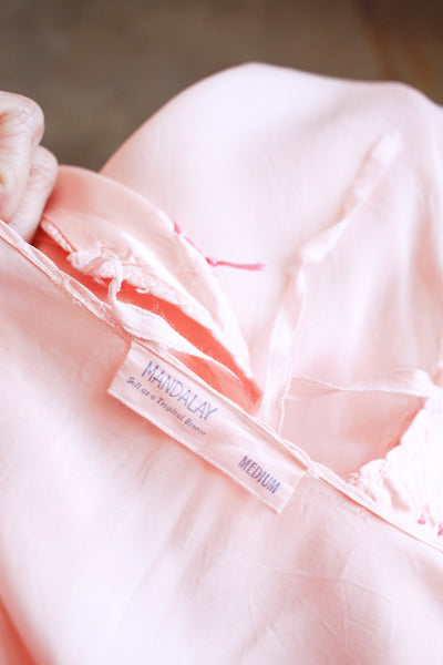 1940s Rose Rayon Bed Jacket