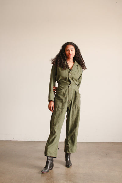 1970s Military Green Cotton Coveralls