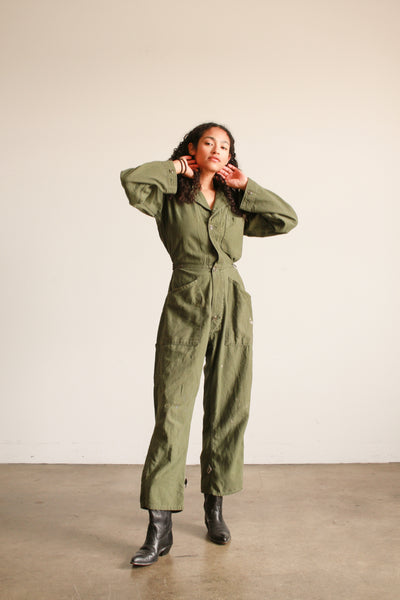 1970s Military Green Cotton Coveralls