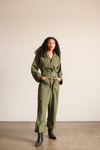 1970s Military Green Cotton Coveralls