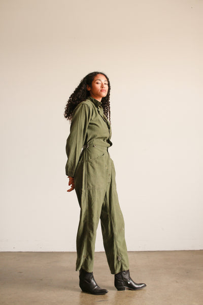 1970s Military Green Cotton Coveralls