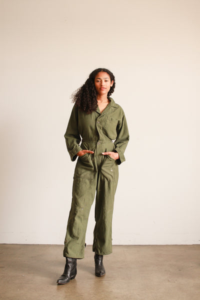 1970s Military Green Cotton Coveralls