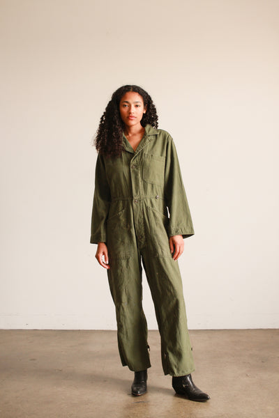 1970s Military Green Cotton Coveralls