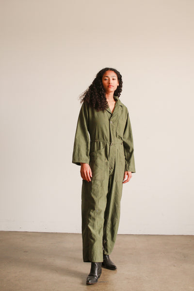 1970s Military Green Cotton Coveralls