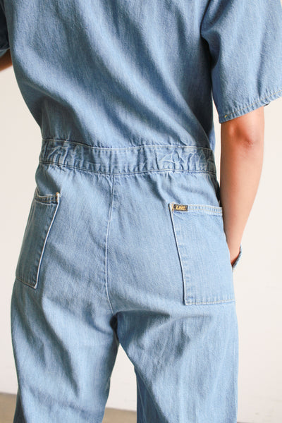 1970s Denim Workwear Jumpsuit