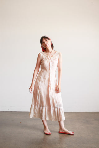 Victorian Pale Pink Cotton Dress