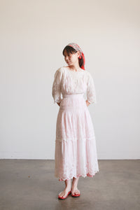 Edwardian Cotton Voile Eyelet Lawn Dress