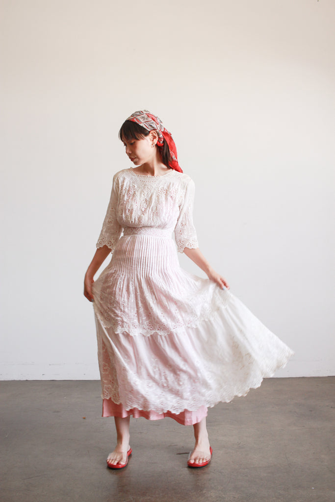 eyelet cotton voile dress Edwardian Cotton Voile Eyelet Lawn Dress