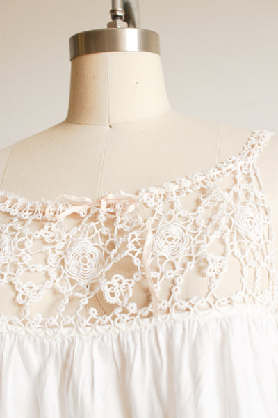 1910s White Cotton Crochet Camisole