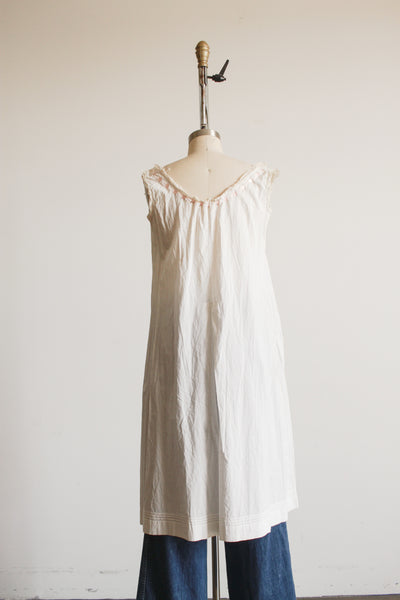 1910s White Cotton Ribbon Nightgown