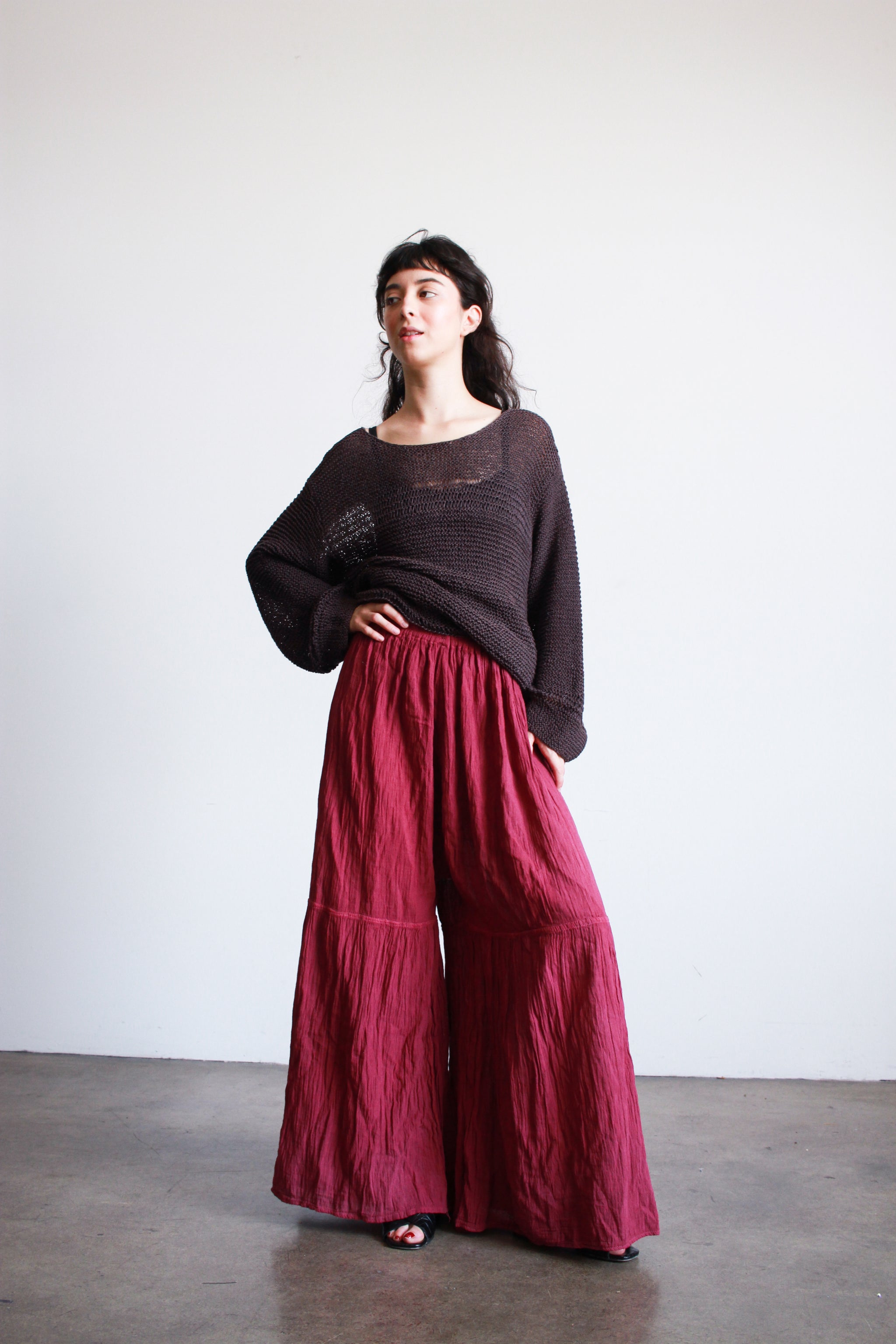 【フラワー】coyseio ZIGZAG PANTS BROWN ZIGZAG PANTS BROWN - coyseio