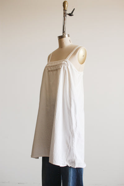 1910s White Crochet Camisole Nightgown