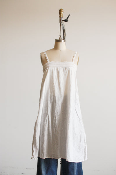 1910s White Cotton Camisole Nightgown