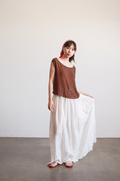 Victorian White Cotton Lawn Skirt