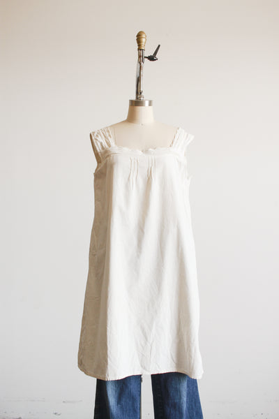 1910s Cream Cotton Square Neck Nightgown