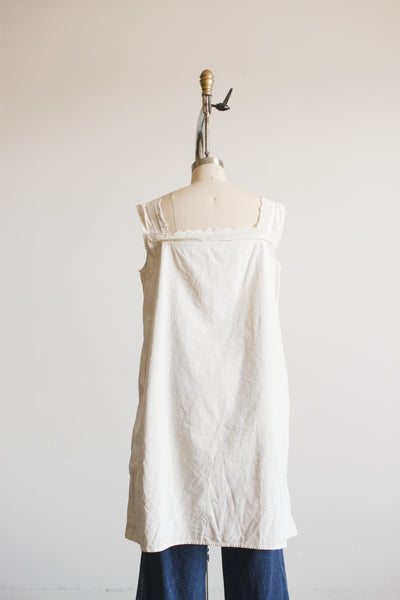 1910s Cream Cotton Square Neck Nightgown
