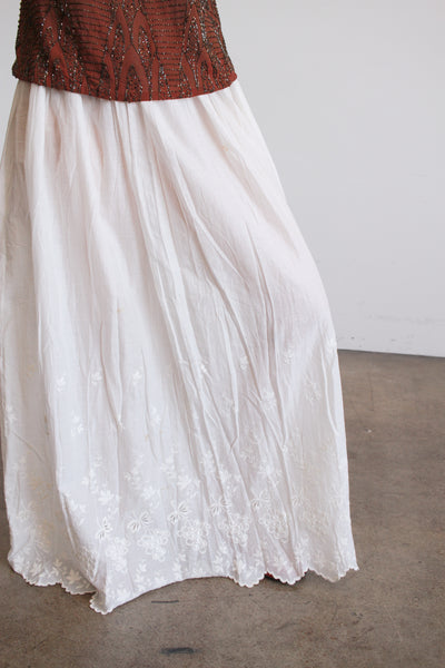 Victorian White Cotton Lawn Skirt