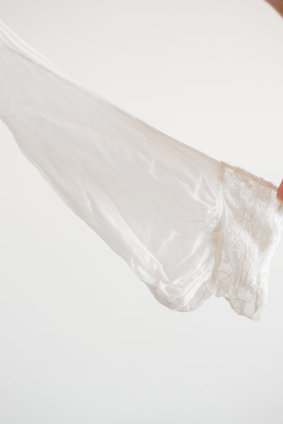 Edwardian White Cotton Voile Pleated Blouse