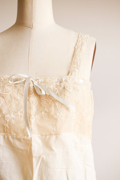 1920s Cotton Lace Ribbon Camisole